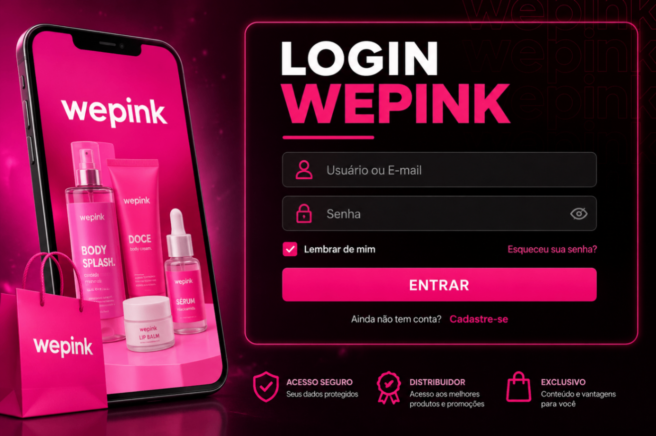 LOGIN WEPINK CONTA AQUECIDA E VIRGEM