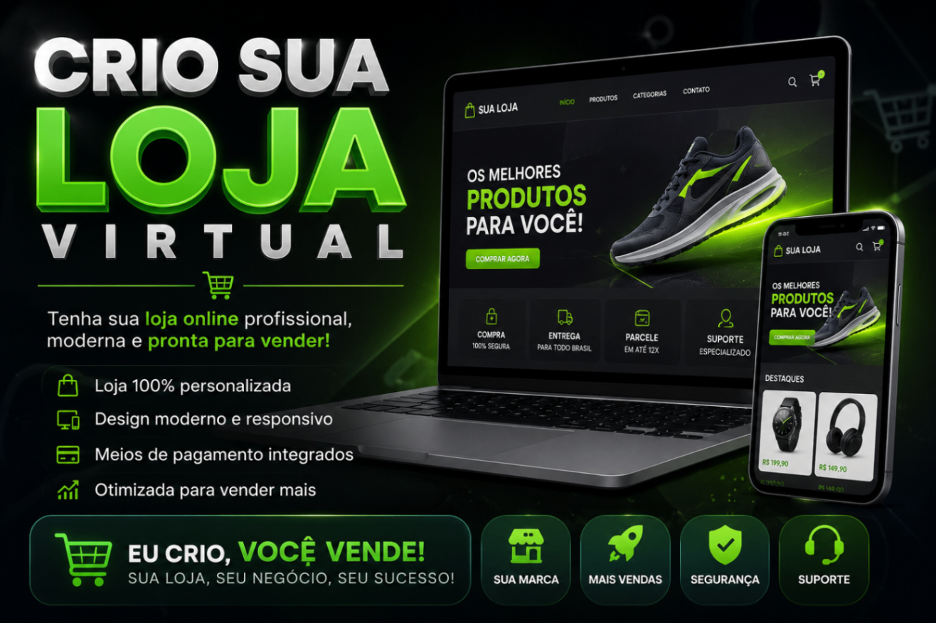 Crio sua loja virtual
