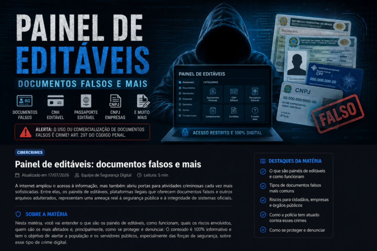 PAINEL DE EDITÁVEIS/Docs FALSOS E MAIS