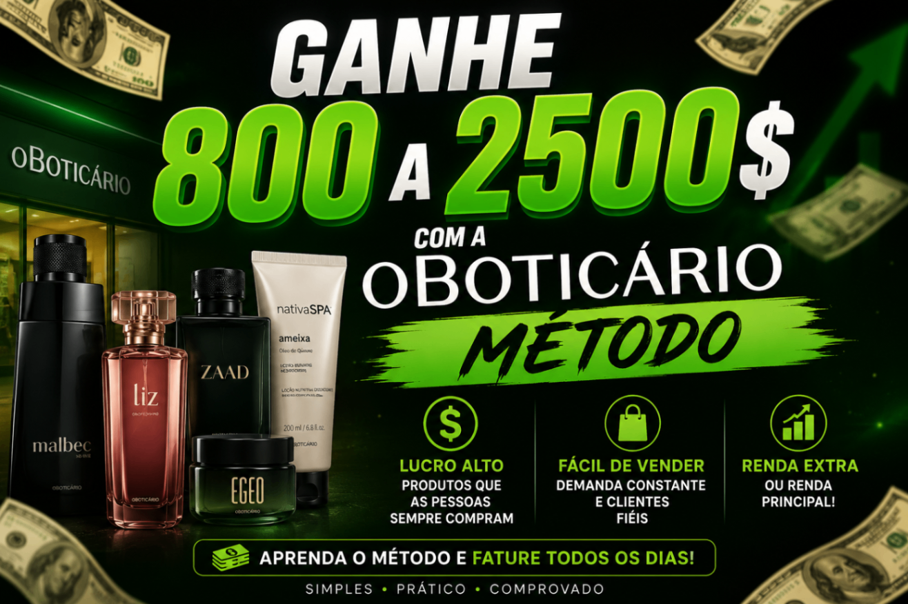 MÉTODO BOTICÁRIO 700 a 2500$ (não é aprovação)